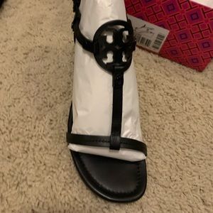 Tory Burch Miller Wedge Sandal. Black. Size 7.